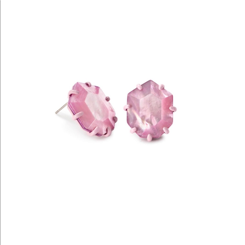 NWT Kendra Scott RARE & RETIRED Morgan Earrings Lilac Pearl Matte Beautiful! - Picture 10 of 16